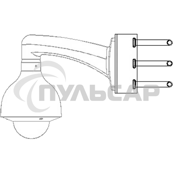 Кронштейн для крепления на столб видеокамер серий HFWxxS, HFWxxR-Z/VF,SD60/6AE/6AL, SD59/50/40, SD6C, SD42, SD29 Кронштейн для крепления на столб видеокамер серий HFWxxS, HFWxxR-Z/VF,SD60/6AE/6AL, SD59/50/40, SD6C, SD42, SD29
