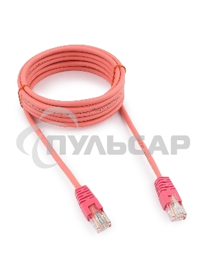 Патч-корд UTP Cablexpert кат.5e, 3м, литой, многожильный (розовый)