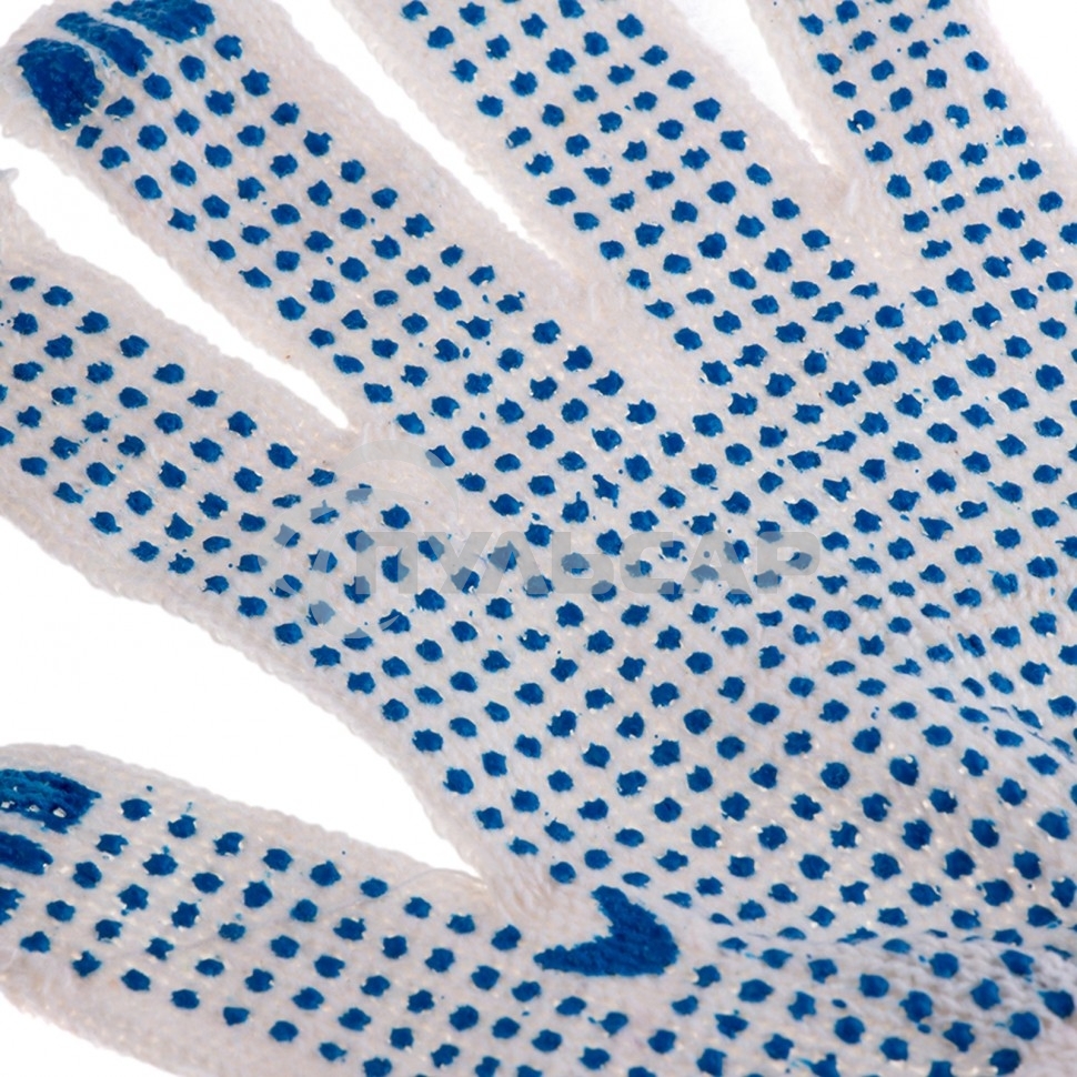 Перчатки трикотажные, с ПВХ точкой, 7 класс Россия