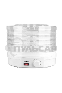 Сушилка для овощей и фруктов Blackton Bt FD1114 White-green, Мощность 245 Вт, Регулировка температуры 35-70 °С, 5 основых поддонов, 2 дополнительных поддона для пастилы, Конвективная сушка, Сохраняет максимум витаминов и питательных веществ в овощах, фрук