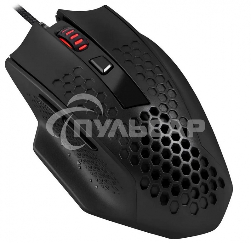 Мышь проводная Defender Redragon Bomber черный, 12400 dpi, USB, кнопки - 7
