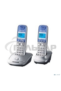 Телефон беспроводной (DECT) Panasonic KX-TG2512RUS (серебристый) Доп трубка в комплекте,АОН, Caller ID,спикерфон на трубке,полифония
