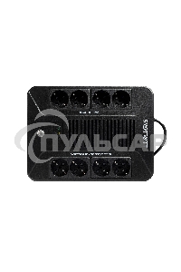 Источник бесперебойного питания SMARTWATT UPS SAFE PRO 1000 черный 1000/600 ВА/Вт, линейно-интерактивный, напольный/настенный, LED индикация, Shuko CEE7/4 - 8 шт. (4 шт. с резервным питанием, 4 шт. - сетевой фильтр)