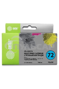 Картридж струйный Cactus CS-C9373 №72 желтый (130 мл.) для HP DJ T610/T620/T770/T1100/T1100/T1120/T1200