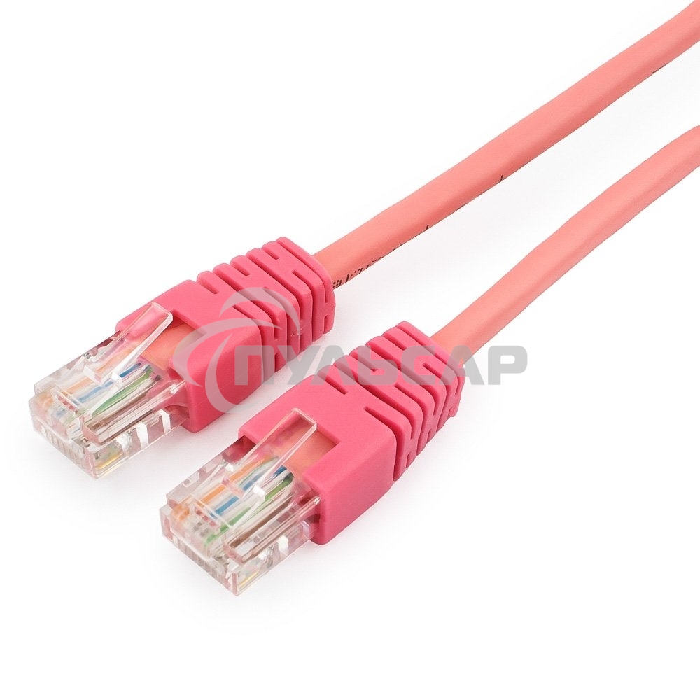 Патч-корд UTP Cablexpert кат.5e, 3м, литой, многожильный (розовый)