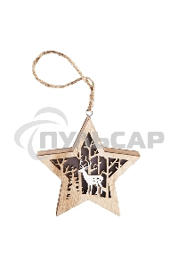 Деревянная фигурка Neon-night с подсветкой 