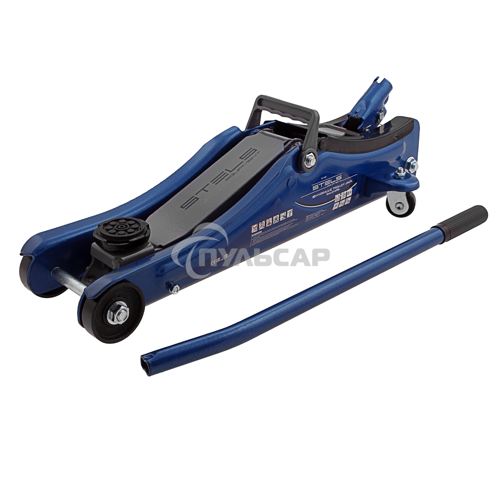 Домкрат STELS 51129гидравлический подкатной 2 тонны low profile 80-380мм