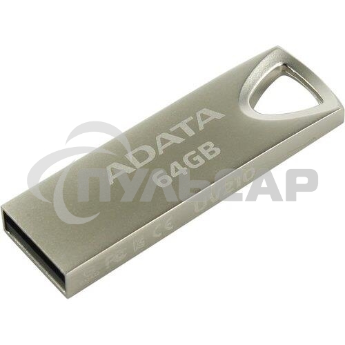 Флешка USB ADATA UV210 (AUV210-64G-RGD), 64 Gb, USB 2.0, R/W 15/5, серебро
