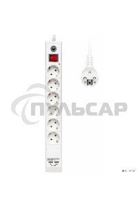 Сетевой фильтр Buro BU-SP3 USB 2A-W 3м (6 розеток) белый (коробка)