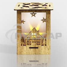 Деревянная фигурка Neon-night с подсветкой 