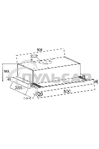 Вытяжка встраиваемая LEX HUBBLE 2M 600 WHITE, 60 см, 1000 куб. м/ч, 52 дБ белый