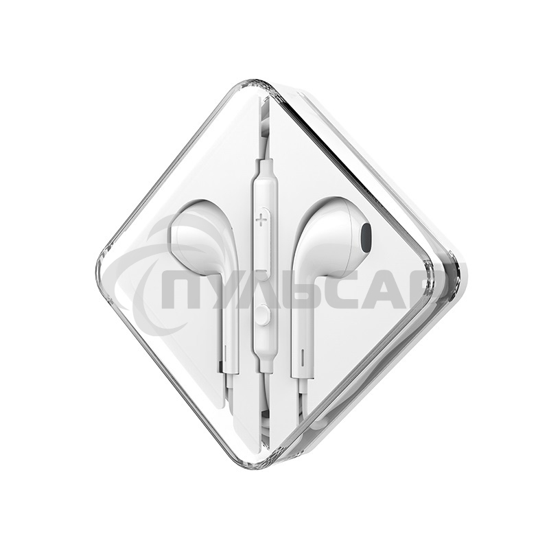 Наушники проводные вставки с микрофоном Hoco M55 белый