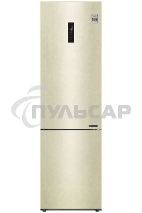 Холодильник LG GA-B509CESL бежевый глянцевый двухкамерный 277/107л морозилка снизу, No Frost