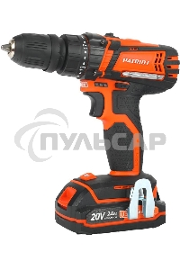 Дрель-шуруповерт Patriot BR 203UES, Аккумуляторная, 20В, 2 АКБ, Кейс