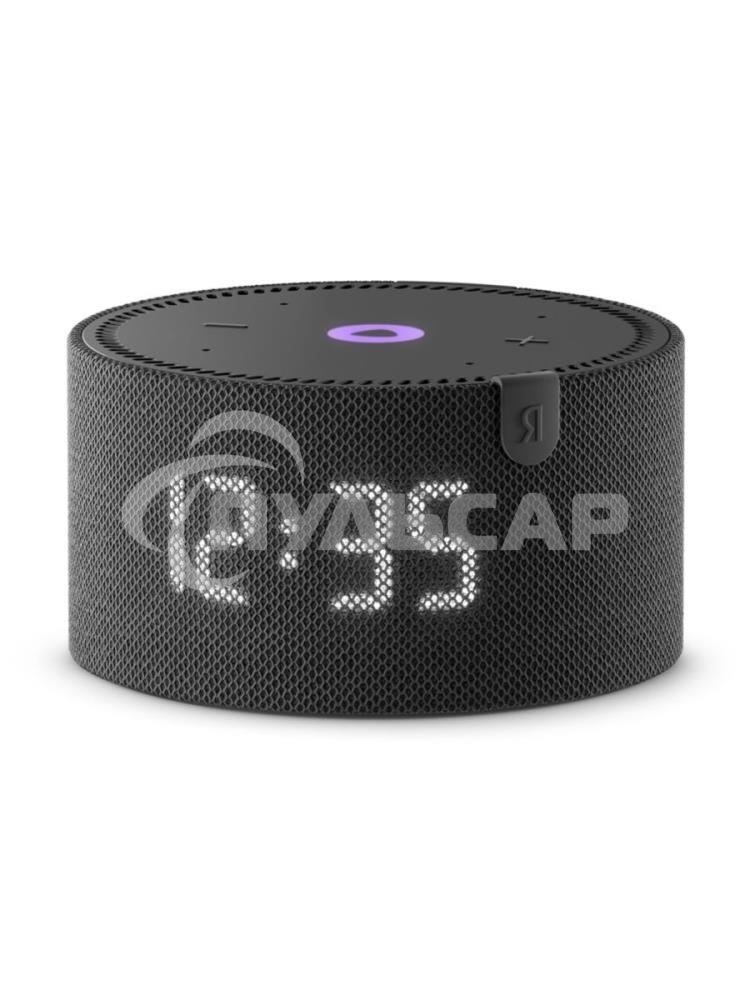 Умная колонка Яндекс Станция Мини, 10Вт, с голосовым ассистентом Алиса на YaGPT, с LED-часами, черный