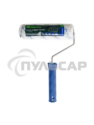 Валик Сибртех Водные краски, 180 мм, ворс 12мм, D - 36 мм, D ручки - 6 мм, полиэстер 80192