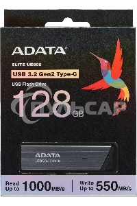 Флешка USB ADATA UE800 (AELI-UE800-128G-CSG), 128 Gb, Type-C USB 3.2, R/W 1000/550, серебристый