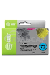 Картридж струйный Cactus CS-C9371 №72 фото голубой (130 мл.) для HP DJ T610/T620/T770/T1100/T1100/T1120/T1200