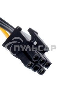 Переходник питания PCI-Express 6pin (от 2х разъемов Molex (IDE) блока питания), 15см ExeGate EX138937RUS