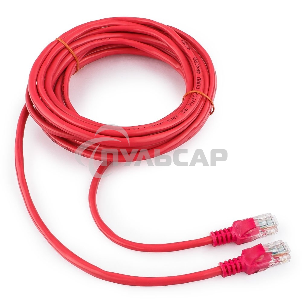 Патч-корд UTP Cablexpert кат.5e, 5м, литой, многожильный (розовый)
