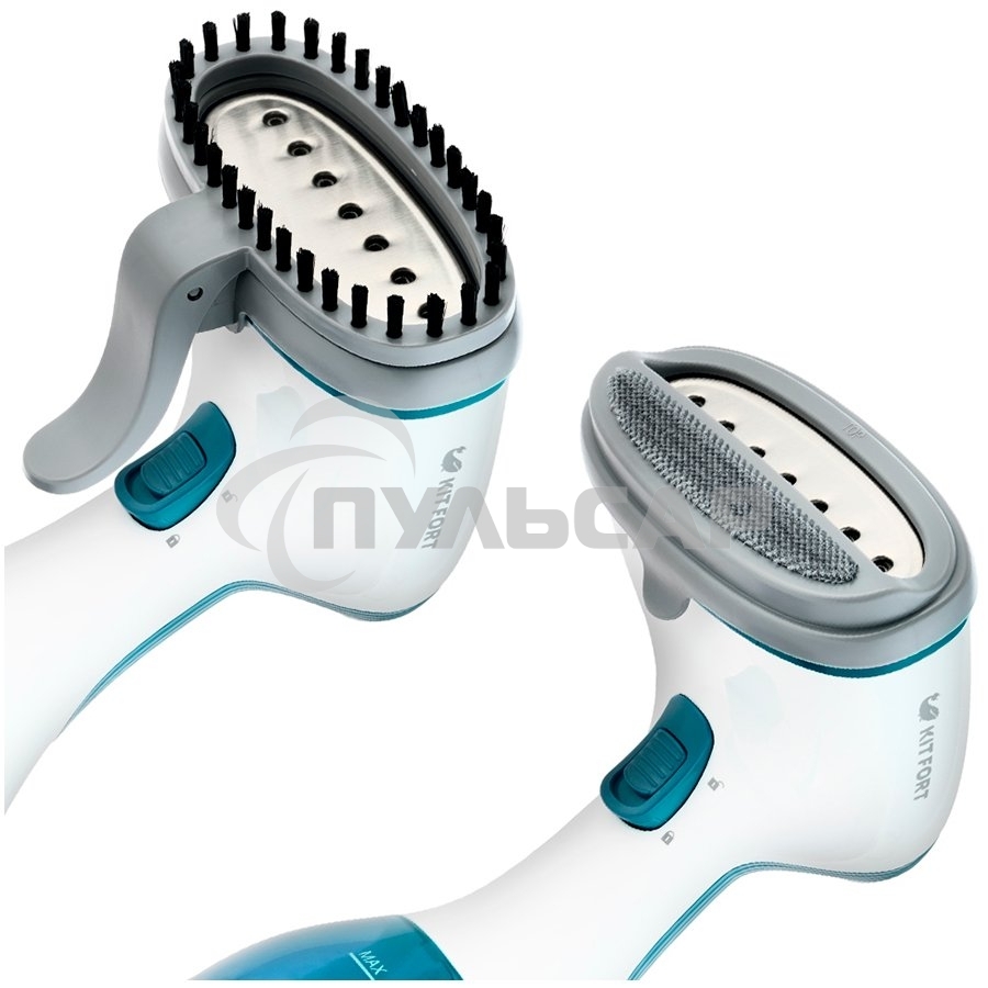 Отпариватель Kitfort КТ-916-1 / Мощность: 900-1100 Вт.Объем резервуара для воды: 220 мл.голубой