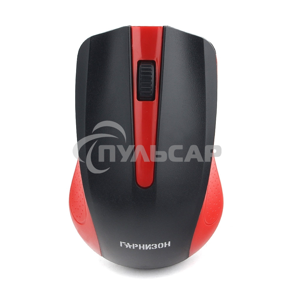 Мышь беспроводная Гарнизон GMW-430R красный, 1200 dpi, радиоканал, USB, кнопки - 3