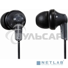 Наушники вкладыши Panasonic RP-HJE118GUK 1.1м черный проводные (в ушной раковине)