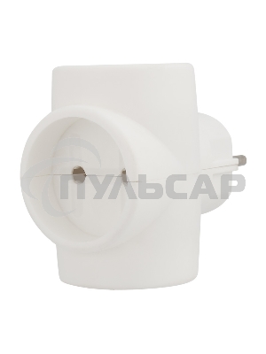 Евротройник электрический без заземления 220 В, 6A Rexant Индивидуальный пакет