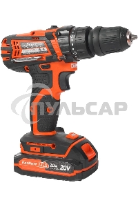 Дрель-шуруповерт Patriot BR 203UES, Аккумуляторная, 20В, 2 АКБ, Кейс