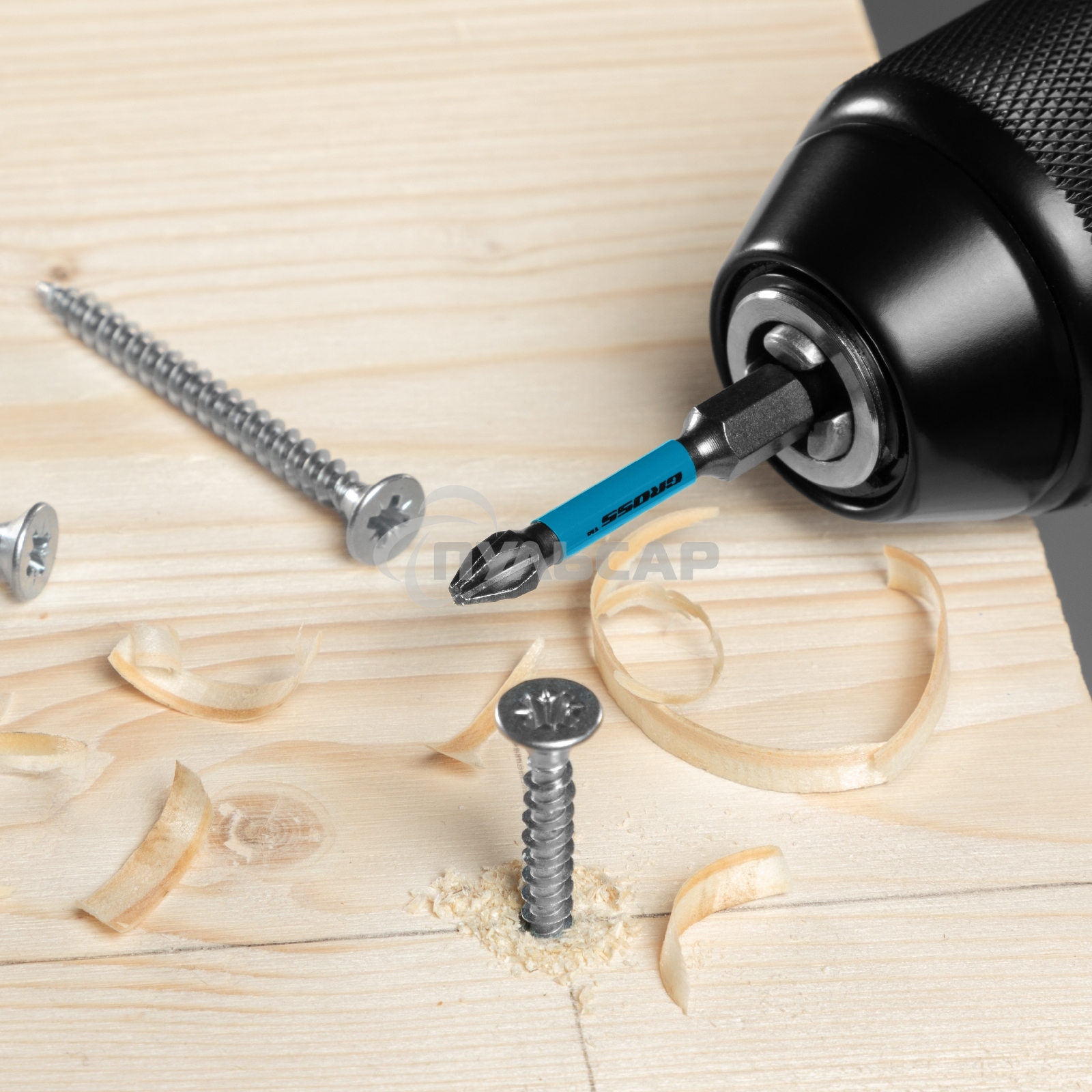 Набор бит торсионных PH2x50 мм, для ударных шуруповертов, 5 шт. Gross