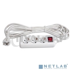 Сетевой удлинитель Buro BU-PS3.5/W 5м (3 розетки) белый (пакет ПЭ)