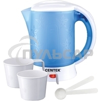 Чайник электрический дорожный Centek CT-0054 blue, 600мл, 600Вт