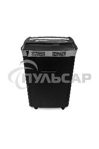 Шредер ГЕЛЕОС УМ35-4 (DIN P-4) фрагмент 3,9x30мм, 26 листов (70гр./м²), 35 литров, Уничт.скобы,скрепки,пл.карты,CD. TouchGuard.JamFree.ECO