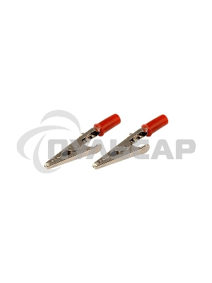 Зажим крокодил Rexant, длина 53 мм, ток 15A, 2 шт., пакет БОПП