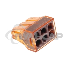 Экспресс-клемма СМК 773-606 с пастой, 6-проводная 0,75-4 мм² (50 шт/уп) Rexant