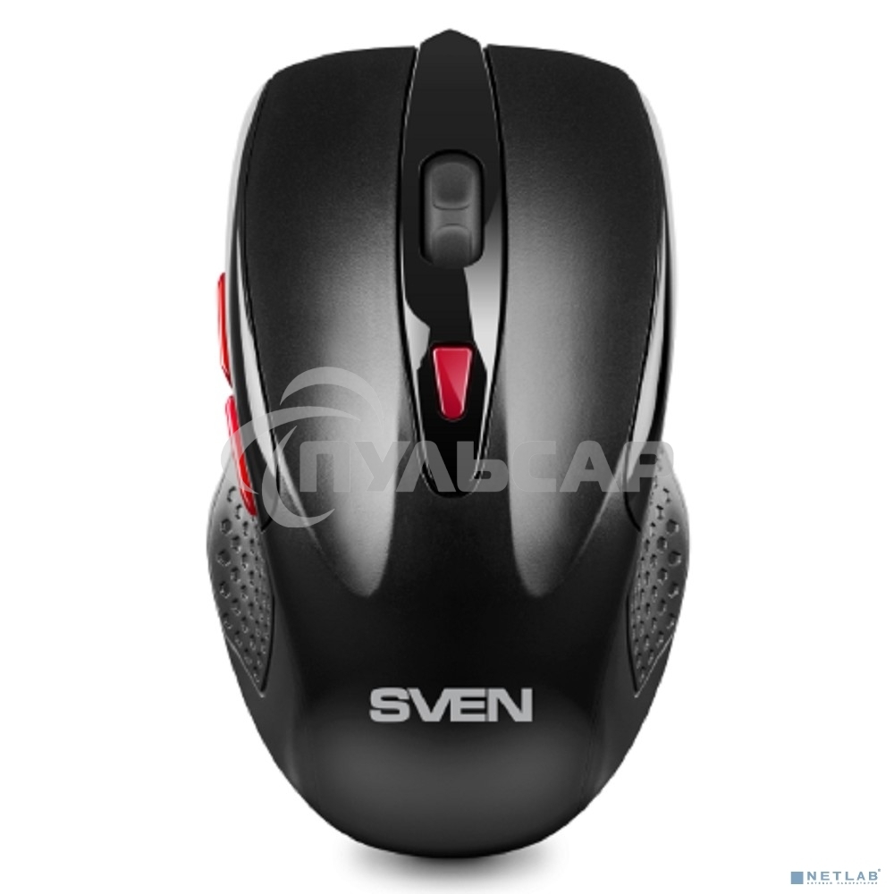 Мышь беспроводная SVEN RX-450W черный, 3200 dpi, радиоканал, USB, кнопки - 6
