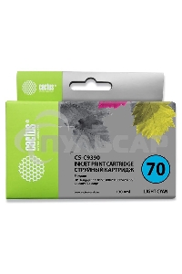 Картридж струйный Cactus CS-C9390 №70 светло-голубой (130 мл.) для HP DesignJetZ2100, Z2100GP, Z3100, Z3100GP, Z3100ps GP, Z3200, Z3200ps, Z5200, Z5400 ePrinter, Z5400ps PostScript
