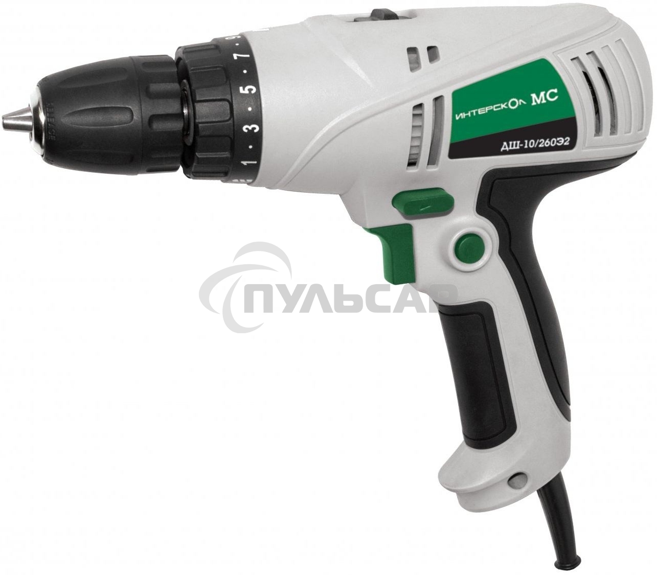 Дрель-шуруповерт ИНТЕРСКОЛ ДШ-10/260Э2, Сетевая, 260Вт