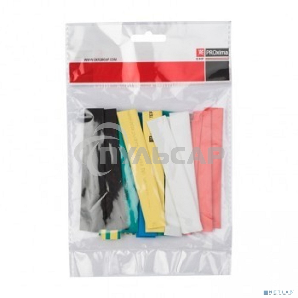 Термоусаживаемая трубка EKF tut-n-10 ТУТ 10/5 набор:7 цветов по 3шт. 100мм. EKF PROxima