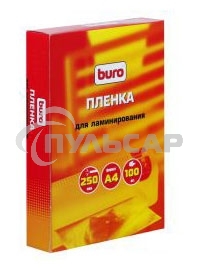 Пленка для ламинирования Buro 75мкм A4 (100шт) глянцевая 216x303мм BU-4LP75