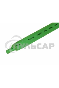 Термоусаживаемая трубка Rexant 10,0/5,0 мм, зеленая, упаковка 50 шт. по 1 м