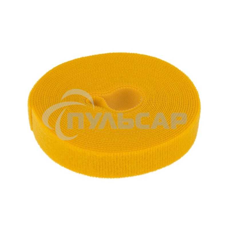 Лента-липучка многоразовая 5 м х 20 мм, желтая (1 шт.) Rexant