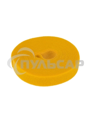 Лента-липучка многоразовая 5 м х 20 мм, желтая (1 шт.) Rexant