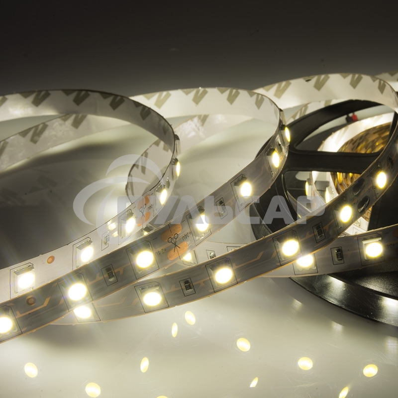 Лента светодиодная 24 В, 10 мм, IP23, SMD 5050, 60 LED/m, цвет свечения теплый белый (3000 К)