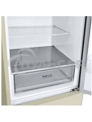 Холодильник LG GA-B509CESL бежевый глянцевый двухкамерный 277/107л морозилка снизу, No Frost