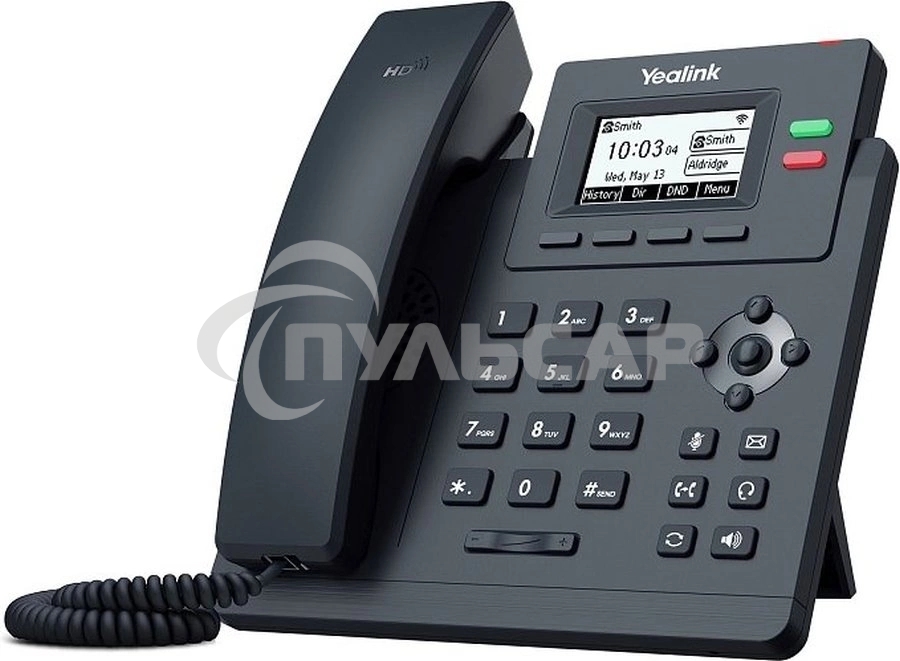 Настольный IP-телефон YEALINK SIP-T31W, 2 аккаунта, дисплей 2.3