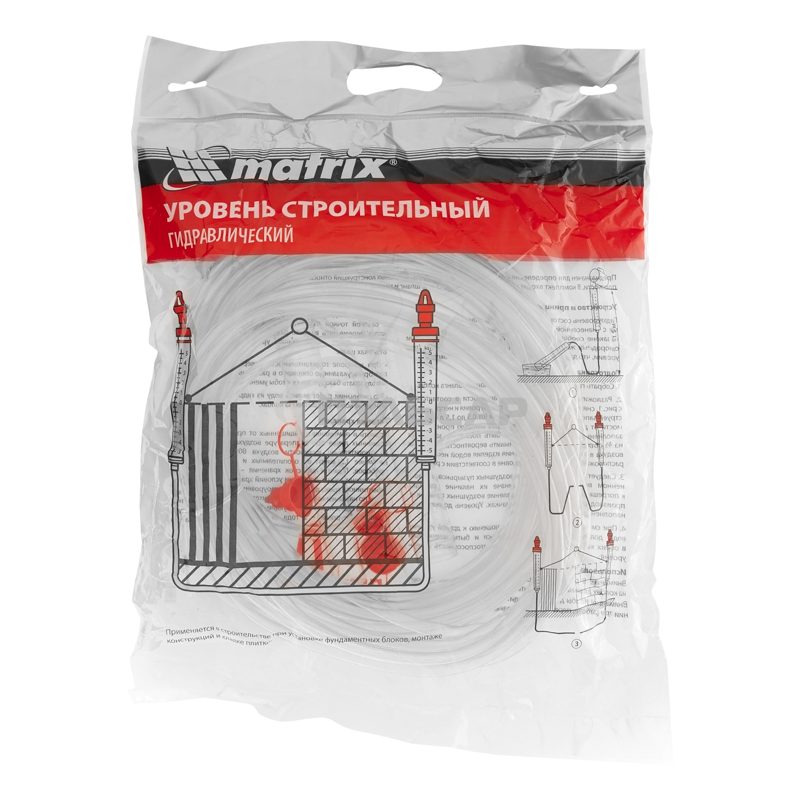 Гидроуровень Matrix удлиненная колба, рельефная градуировка, 20 м