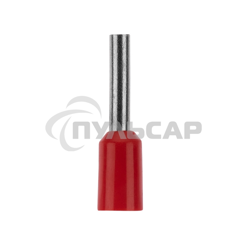 Наконечник штыревой втулочный изолированный F-8 мм 1 мм² (НШВи 1.0-8) красный Rexant