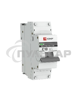 Выключатель автоматический модульный 1п C 10А 10кА ВА 47-100 PROxima EKF mcb47100-1-10C-pro