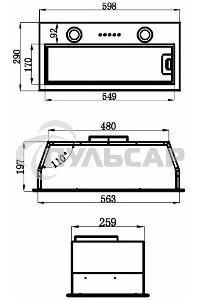 Вытяжка встраиваемая Maunfeld THAMES 601PM белый, 60 см, 850 куб. м/ч, 44 дБ